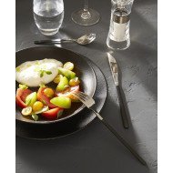 BLACK PVD TABLE FORK WITH BLACK PVD HANDLE AROMA  PRO MUNDI