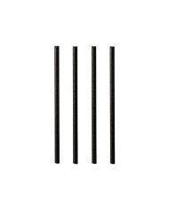 Pack of 250 mojito straws black paper Ø 0.6 cm 14 cm Earth Essentials (250 units)