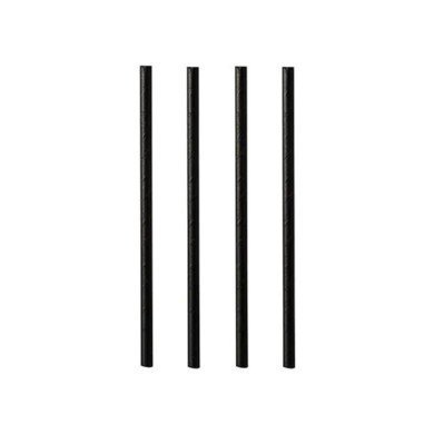 Pack of 250 mojito straws black paper Ø 0.6 cm 14 cm Earth Essentials (250 units)