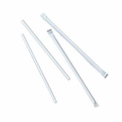 Pack of 250 individually wrapped straws white paper Ø 0.6 cm 19.7 cm Earth Essentials (250 units)