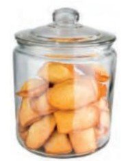 CLASSIC COOKIES JAR WITH LID 4L D18XH26CM GLASS