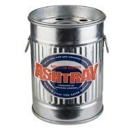 SMOKY ASHTRAY D8.5XH11.5CM GALVANIZED STEEL