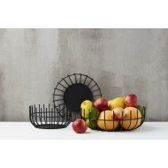 Fruit basket steel black 200x200x100 mm