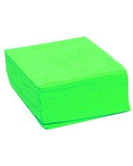 Non-woven dishcloth green 50x35 cm (25 units)