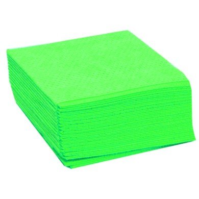 Non-woven dishcloth green 50x35 cm (25 units)