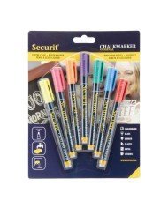 Pack of 7 fine-tip colored chalk markers Securit