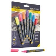 Pack of 7 fine-tip colored chalk markers Securit