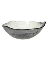 BOWL ROUND GREY Ø15CM H5CM GLASS TIGER