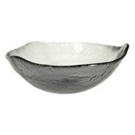 BOWL ROUND GREY Ø15CM H5CM GLASS TIGER