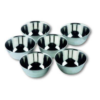 Finger bowl round grey stainless steel Ø 12 cm Lacor (6 units)