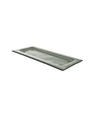 PLATTER RECTANGULAR GREY L35 X W15 X H1.5CM GLASS TIGER