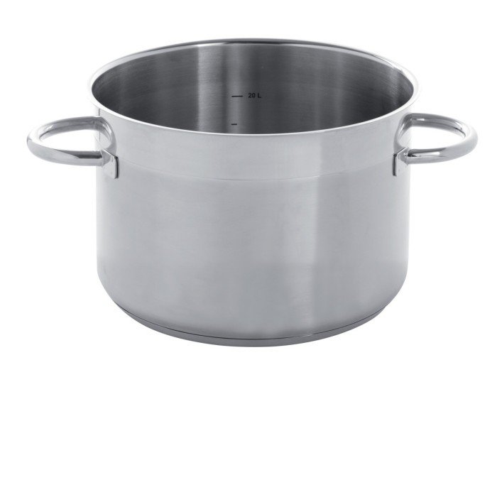 Braising pan stainless steel Without release liner Without cover Ø 28 cm 17.5 cm 10.7 L Qualiplus Pro.cooker