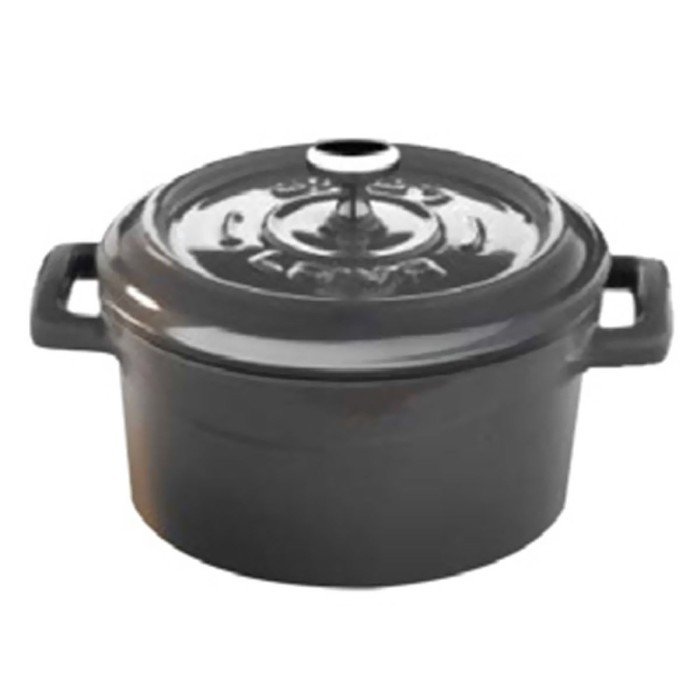 MINI CASSEROLE TRENDY ROUND GREY Ø10CM CAST IRON