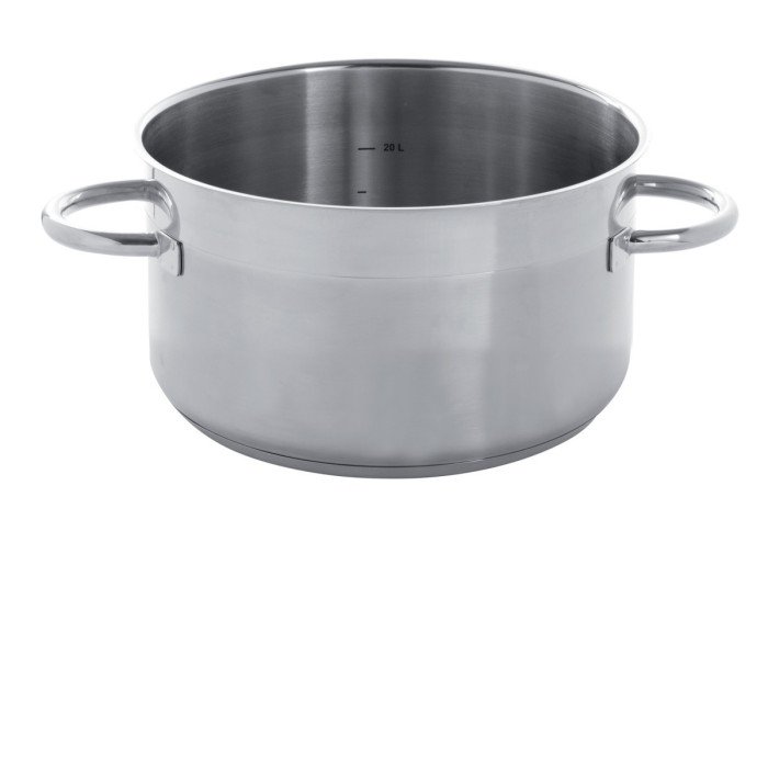 Cooking pot stainless steel Without release liner Without cover Ø 32 cm 12.5 cm 10 L Qualiplus Pro.cooker