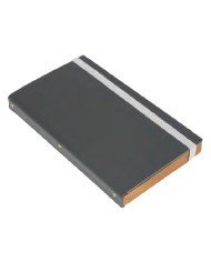 MENU BILL PRESENTER DARK BROWN WOOD GREY COVER L17.9 X W10 X H1.8CM