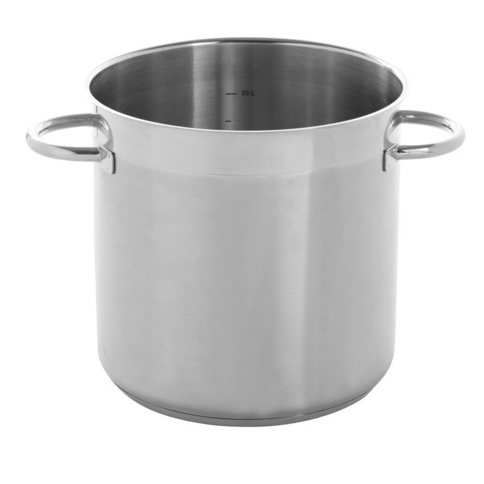 Stock pot stainless steel Without release liner Without cover Ø 24 cm 24 cm 10 L Qualiplus Pro.cooker