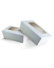 LUNCH BOX WITH WINDOW PACK OF 50 WHITE L18 X W12 X H5CM 110CL CORRUGATED CARDBOARD