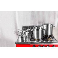 Stock pot stainless steel Without release liner Without cover Ø 24 cm 24 cm 10 L Qualiplus Pro.cooker