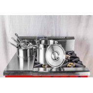 Stock pot stainless steel Without release liner Without cover Ø 24 cm 24 cm 10 L Qualiplus Pro.cooker