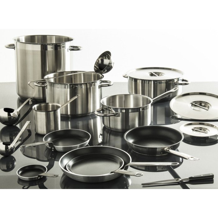 Stock pot stainless steel Without release liner Without cover Ø 40 cm 40 cm 50 L Qualiplus Pro.cooker