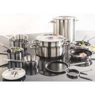 Stock pot stainless steel Without release liner Without cover Ø 40 cm 40 cm 50 L Qualiplus Pro.cooker