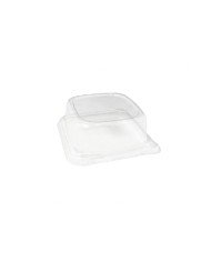 GRAB & GO PET CLEAR LID FOR TRAY PACK OF 50 L14 X W14CM BEPULP SABERT