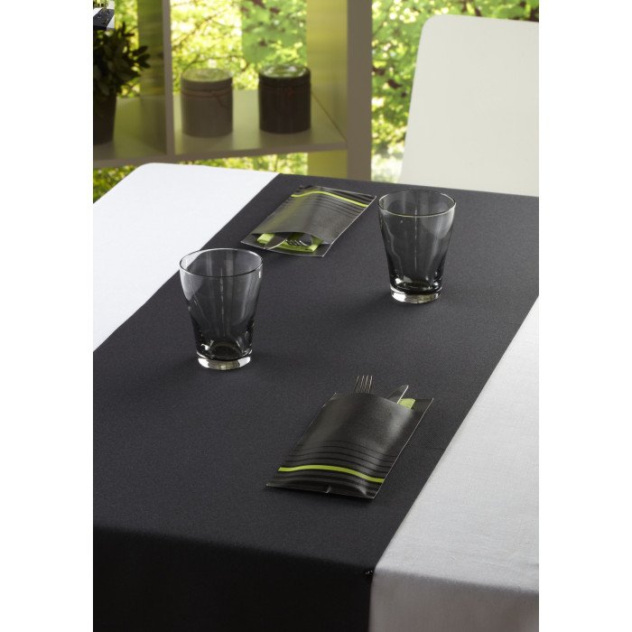 CUTLERY POUCH ISI GREEN WITH MATCHING NAPKIN PACK OF 50