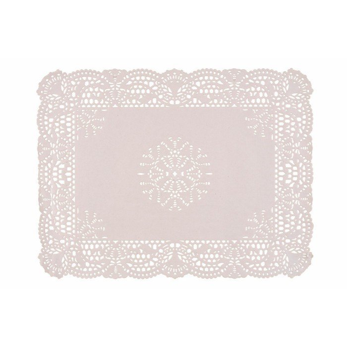 Doily rectangular white 35x25 cm (250 units)