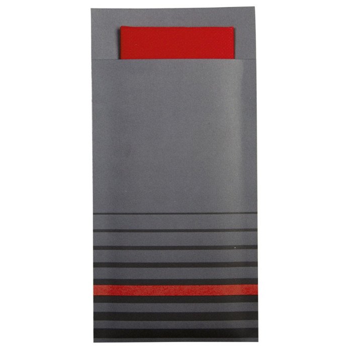 CUTLERY POUCH ISI RED WITH MATCHING NAPKIN PACK OF 50