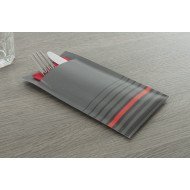 CUTLERY POUCH ISI RED WITH MATCHING NAPKIN PACK OF 50