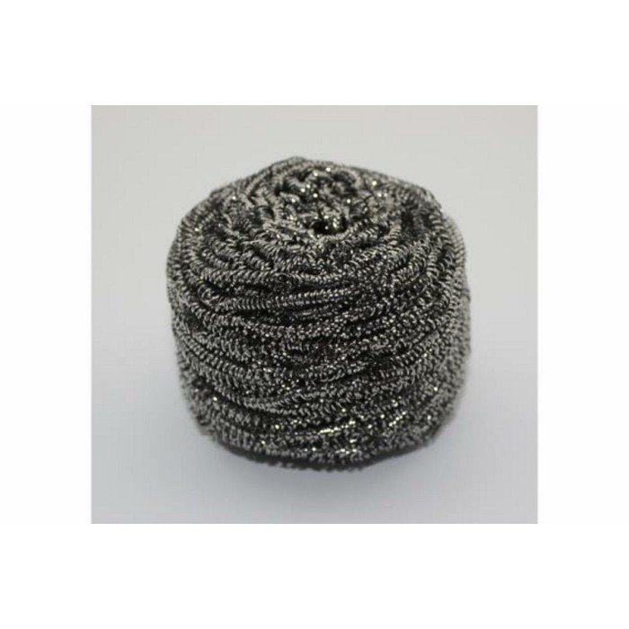 Stainless steel ball scourer round grey (10 units)