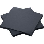 Napkin black non-woven 20x20 cm Airlaid Duni (180 units)