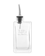 Oil bottle rectangular transparent 7.4x5x14.3 cm Optima  Luigi Bormioli
