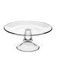 CAKE STAND CLEAR GLASS BANQUET