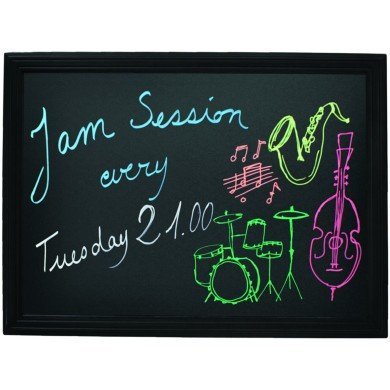 Wall-mounted blackboard rectangular black 80x60 cm Classique Securit