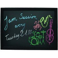 Wall-mounted blackboard rectangular black 80x60 cm Classique Securit