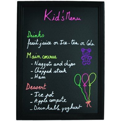 Wall-mounted blackboard rectangular black 80x60 cm Classique Securit