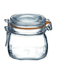 Jar with airtight lid round transparent glass Ø 10.6 cm Fido Bormioli Rocco