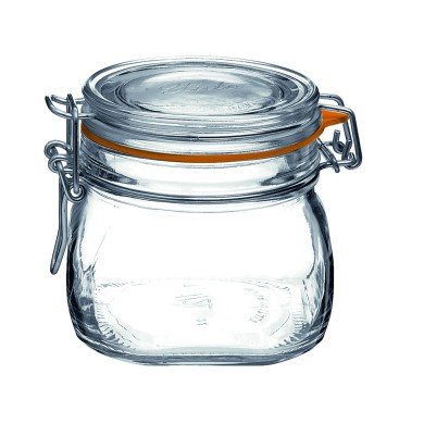 Jar with airtight lid round transparent glass Ø 10.6 cm Fido Bormioli Rocco