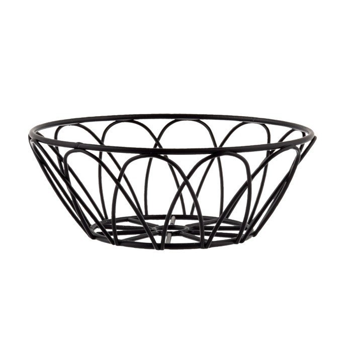 PETAL RECTANGULAR BASKET BLACK L23XW15XH6CM METAL RECTANGULAR  