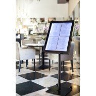 Light-up menu holder rectangular black 4 pages led Securit