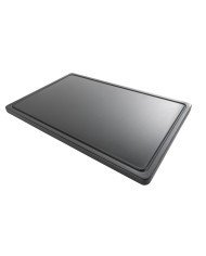 Cutting board high-density polyethylene (HDPE)  black 53x32.5 cm GN 1/1 with laughs not reversible Pro.cooker