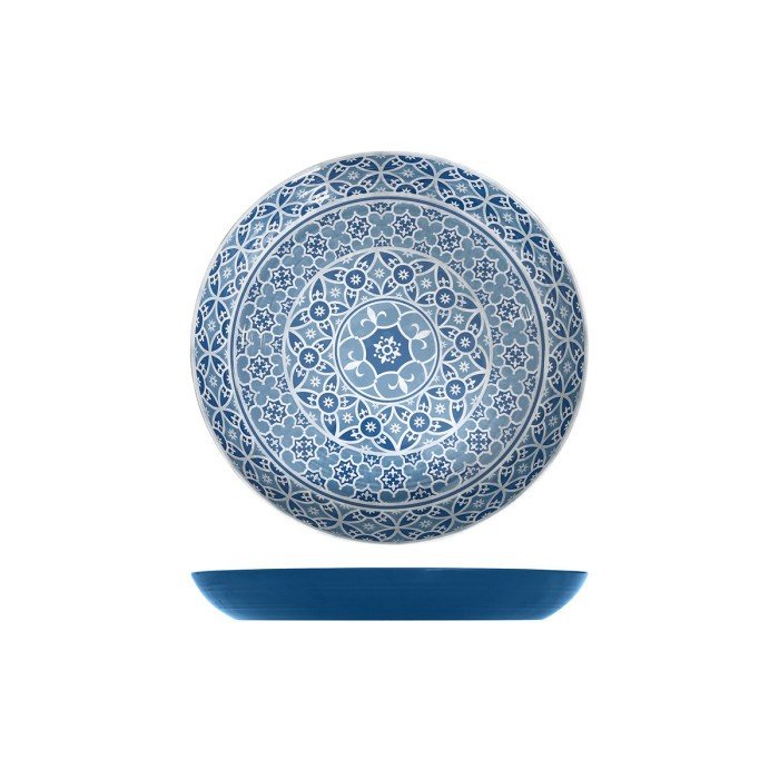 BOWL BLUE D38XH4.5CM MELAMINE MOROCCAN MARRAKESH CREATIVE