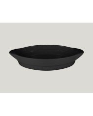 Dish oval black glazed 37x21 cm Chefs Fusion Rak