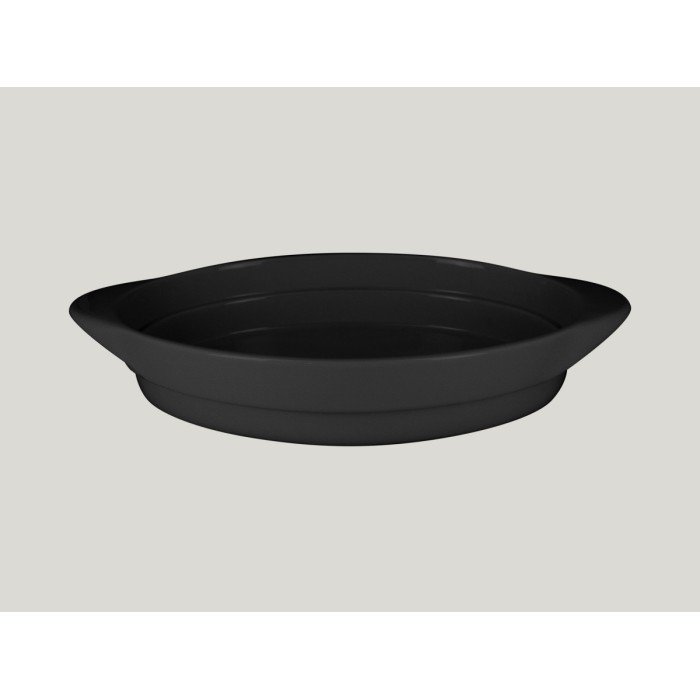 Dish oval black glazed 37x21 cm Chefs Fusion Rak