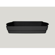 Tureen rectangular black glazed 32x22 cm Chefs Fusion Rak