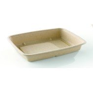 Tray rectangular beige 23x16x3 cm 60 cl Be Pulp  (75 pieces)