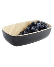 BOWL GN 1/9 BLACK/BAMBOO 17.6X10.8XH5.5CM 0.5L MELAMINE FRIDA  APS