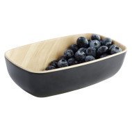 BOWL GN 1/9 BLACK/BAMBOO 17.6X10.8XH5.5CM 0.5L MELAMINE FRIDA  APS