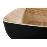 BOWL GN 1/9 BLACK/BAMBOO 17.6X10.8XH5.5CM 0.5L MELAMINE FRIDA  APS